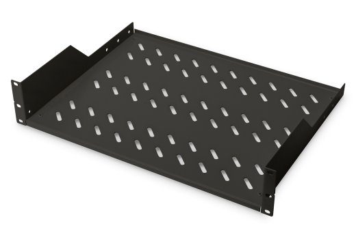 Digitus 2U Fixed Shelf for Racks DN-19 TRAY-2-SW Ideaalne säilitamiseks komponendid, mis ei sobi 483 mm (19”) sobivaks. Slim disain, mis võtab spa