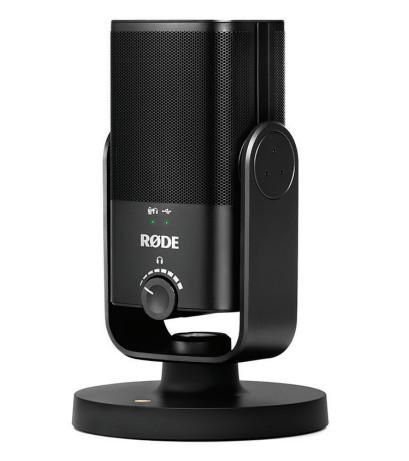 NT-USB mini stačiakampio formos mikrofonas Juoda