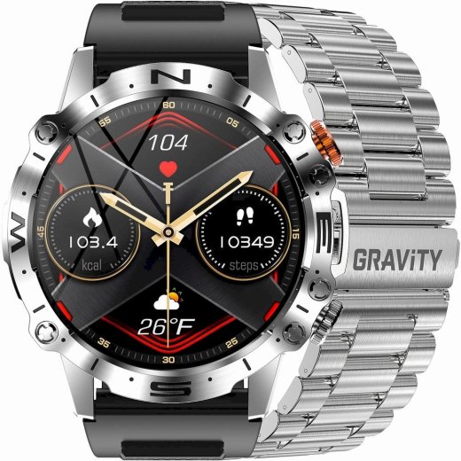Smartwatch Gravity GT20-2 Viedpulkstenis / melns
