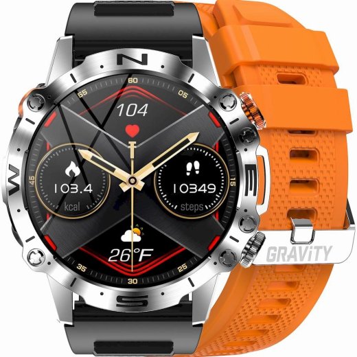 Smartwatch Gravity GT20-4 Viedpulkstenis / melns