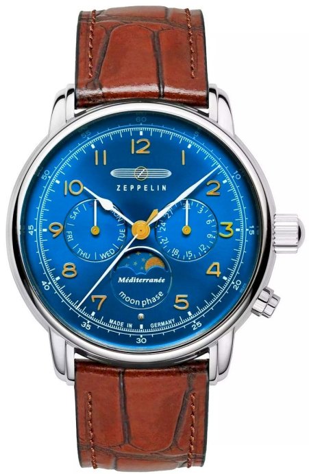 ZEPPELIN Mediterranee Moonphase 9636-3 Vīriešu pulkstenis