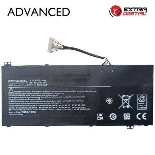 ExtraDigital Klēpjdatora akumulators ACER AC14A8L 4605mAh