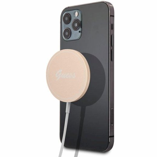 Guess wireless charger GUCBMSLRD Bezvadu lādētājs 15W MagSafe / zelta