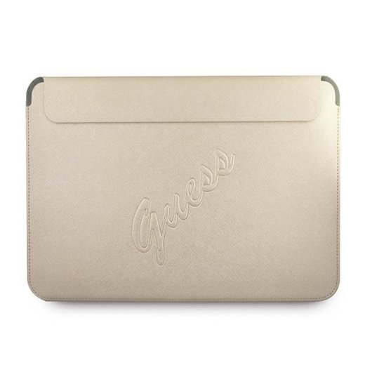 Guess Sleeve GUCS13PUSASLG Klēpjdatora maciņš 13" Saffiano Script / zelta