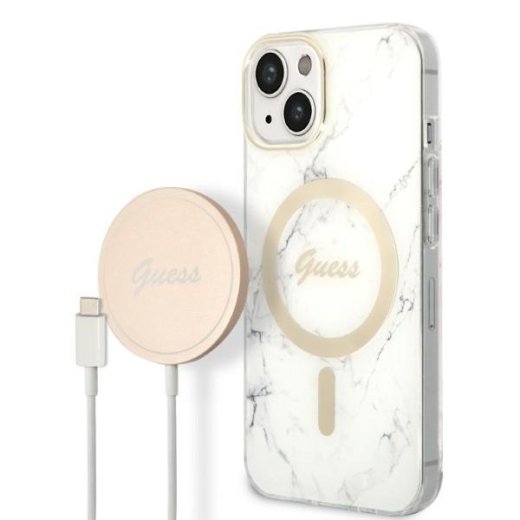 Guess Set GUBPP14MHMEACSH Case+Charger Aizsargapvalks priekš