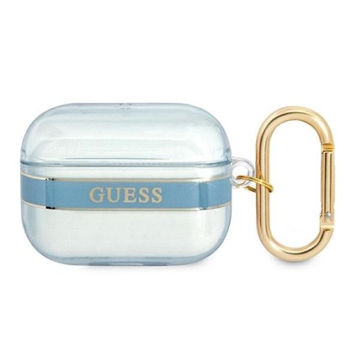Guess GUAPHHTSB Strap Collection Aizsargapvalks priekš AirPods Pro / zils