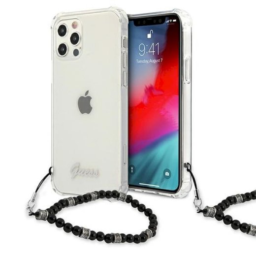 Guess GUHCP12MKPSBK Aizsargapvalks priekš iPhone 12/12