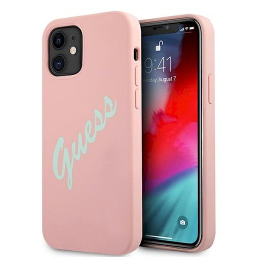 Guess GUHCP12SLSVSPG Silicone Vintage Hardcase Aizsargapvalks