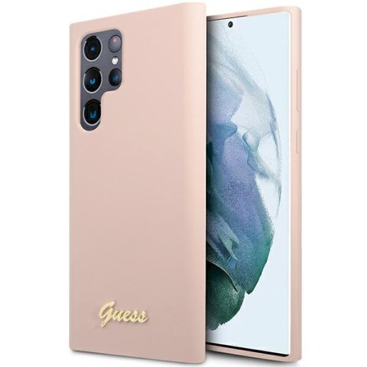 Guess GUHCS23LLSLMGPP Hardcase Silicone Script Metal