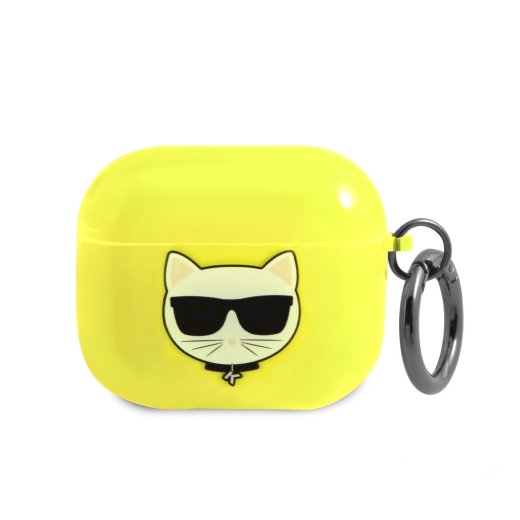 Karl Lagerfeld KLA3UCHFY Aizsargapvalks priekš AirPods 3 / dzeltens
