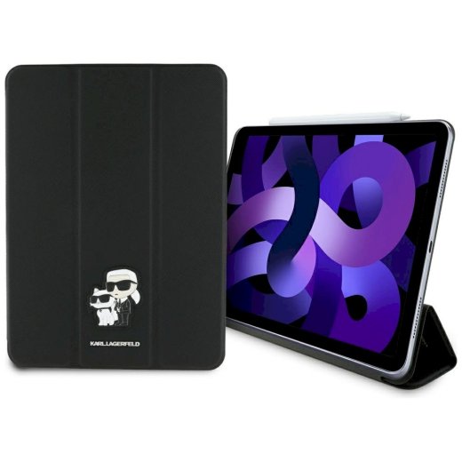 Karl Lagerfeld KLFC11RM24SAKCK Saffiano Magnetic Karl & Choupette Book Cover for iPad Air 11" 2024 / black