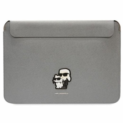 Karl Lagerfeld Sleeve KLCS14SAKCPMG Klēpjdatora maciņš 14" Saffiano Karl&Choupette / sudraba