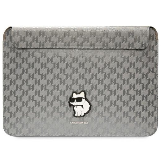 Karl Lagerfeld Sleeve KLCS14SAKHPCG Klēpjdatora maciņš 14" Saffiano Monogram Choupette / sudraba