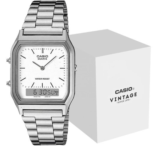 CASIO AQ-230A-7DMQYES Sieviešu pulkstenis / Sudraba