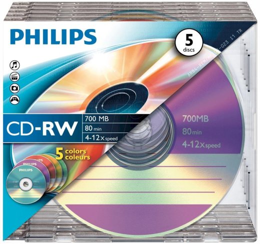 Philips CW7D2CC05/00 CD-RW diski 700MB 5