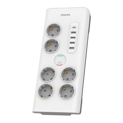 Philips SPN7060WA/58 Pārsprieguma aizsardzības strāvas pagarinātājs