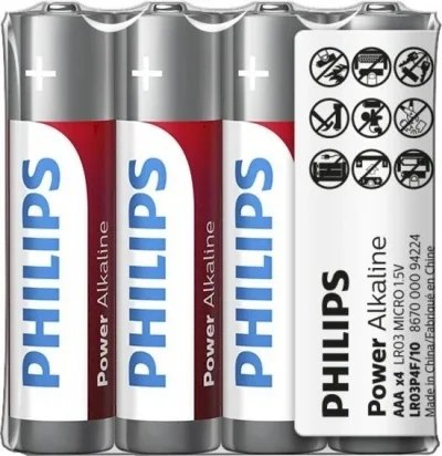 Philips AAA Baterijas 4 gab. Power