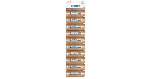 Philips AAA LR03 Alkaline Baterijas 10