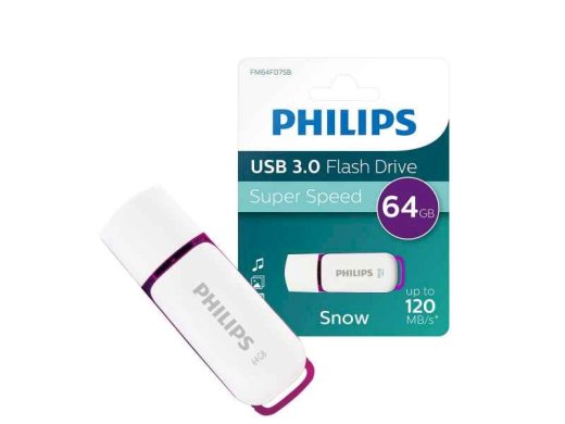 Philips FM64FD75B USB 3.0 Zibatmiņa Snow Edition 64GB violets