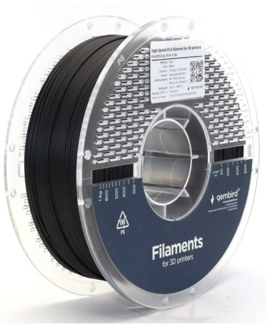 Gembird 3DP-PLA1.75HY-01-BK PLA filaments High