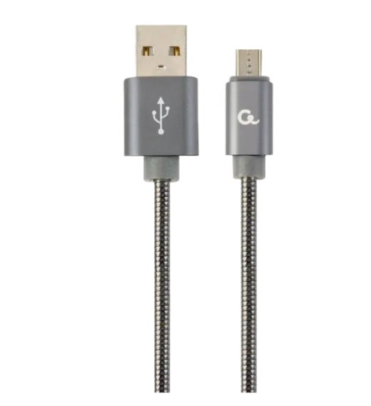 Gembird CC-USB2S-AMMBM-2M-BG Premium spirāles metāla USB