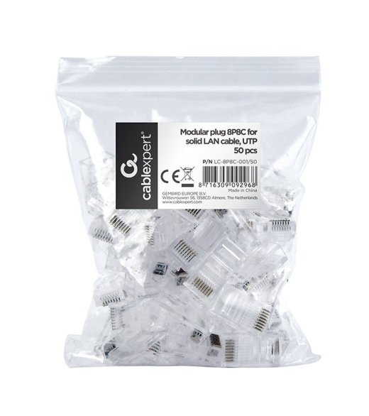 Gembird LC-8P8C-001/50 RJ45 modulārais spraudnis 8P8C