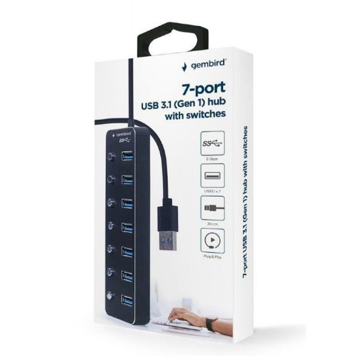 Gembird UHB-U3P7P-01 USB 3.1 Barots
