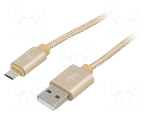 Gembird CCB-MUSB2B-AMBM-6-G Micro USB kabelis USB
