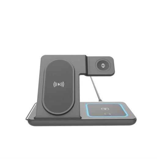 Gembird TA-WPC31S-01-BK 3-in-1 salokāms bezvadu lādētāja