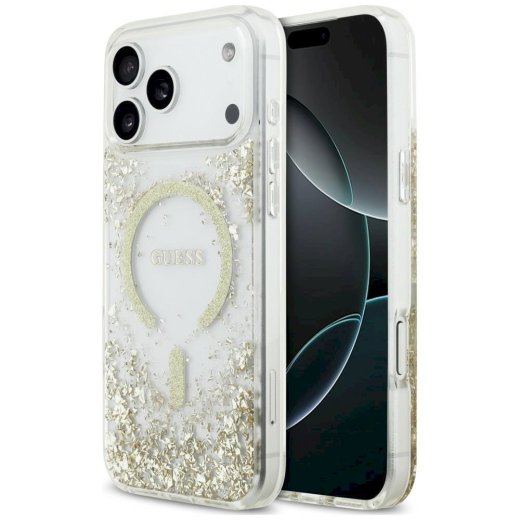 Guess Resin Bottom Glitter MagSafe Case