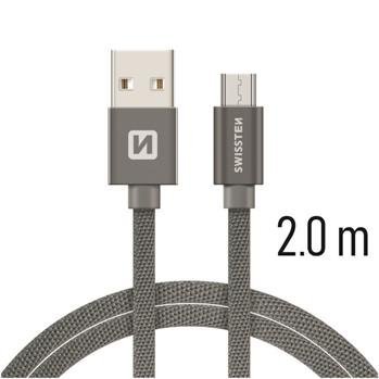 Swissten Textile Quick Charge Universāls Micro