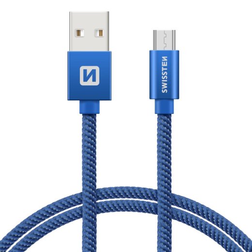 Swissten Textile Quick Charge Universāls Micro