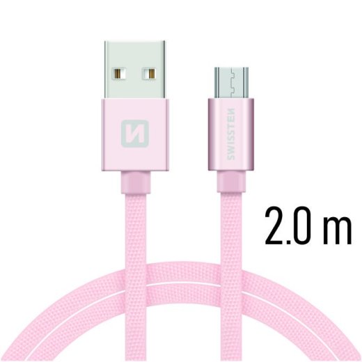 Swissten Textile Quick Charge Universāls Micro