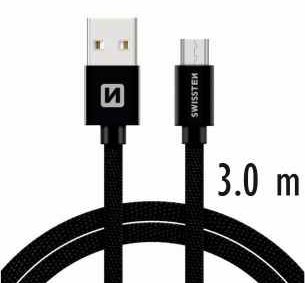 Swissten Textile Quick Charge Universāls Micro
