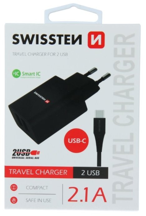 Swissten Smart IC Tīkla Lādētājs 2x