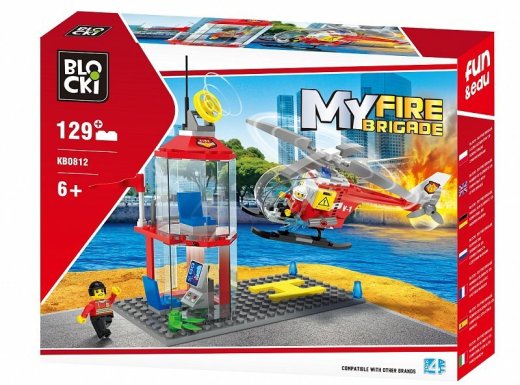 Blocki MyFireBrigade Ugunsdzēsēju Helikopters un vadības
