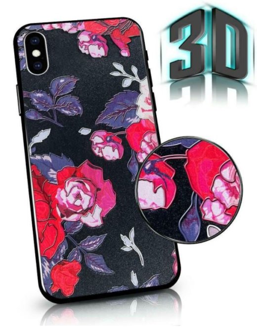 Mocco Flowers Aizmugurējais Apvalks 3D Priekš