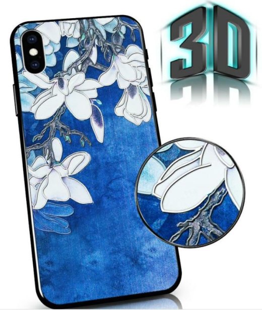 Mocco Flowers Aizmugurējais Apvalks 3D Priekš