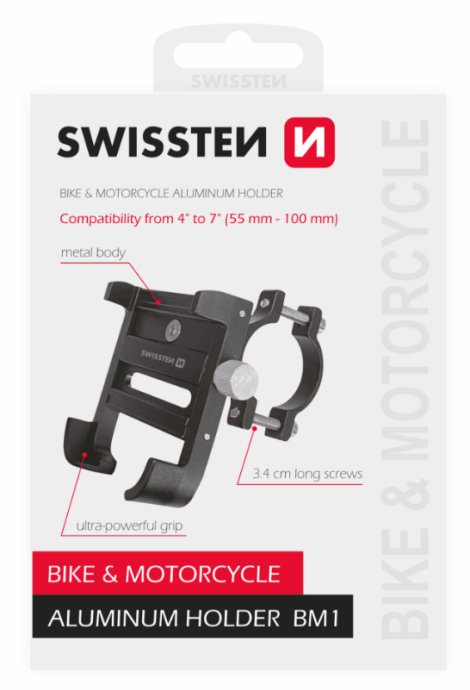 Swissten BM1 Alumīnija Velosipēda turētājs mobilajam