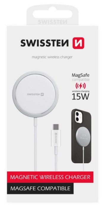 Swissten MagStick Lādētājs 15W priekš Apple