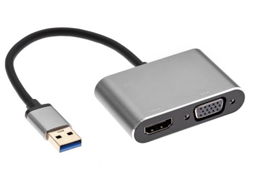 RoGer DrongDisplay Adapteris USB to VGA/HDMI
