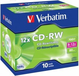 Verbatim Matricas CD-RW SERL 700MB 10x-12x