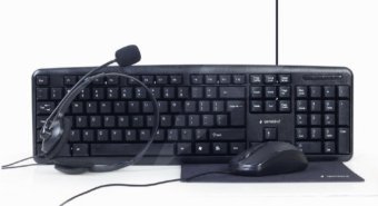 Gembird 4-in-1 Komplekts Klaviatūra + Datorpele