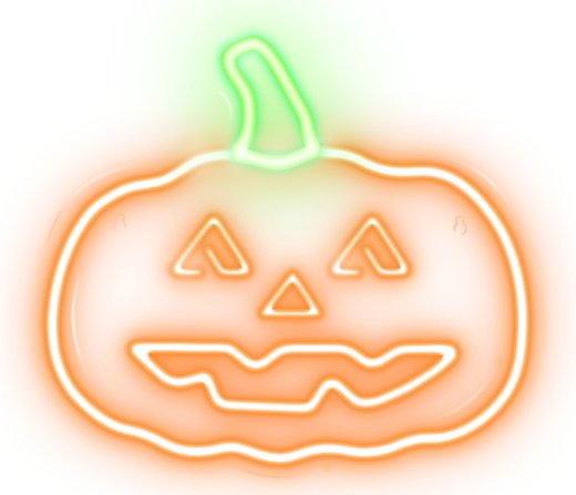 Forever Neolia PUMPKIN WITH STEM Neon
