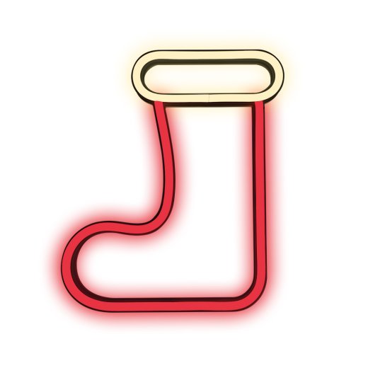 Forever Light FLNE23 CHRISTMAS SOCK Neon