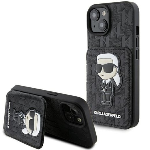 Karl Lagerfeld Saffiano Cardslots and Stand