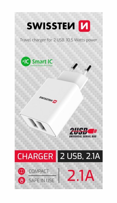 Swissten Smart Travel Charger Tīkla Lādētājs
