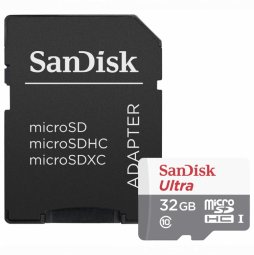 Sandisk Ultra microSDHC 32GB + Adapteris