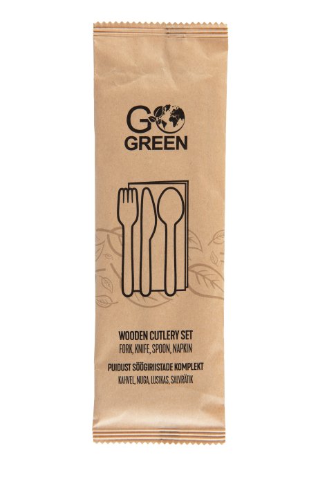 Go Green Koka Galda Piederumu Komplekts
