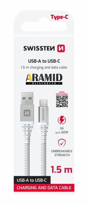 Swissten ARAMID REINFORCED USB - USB-C